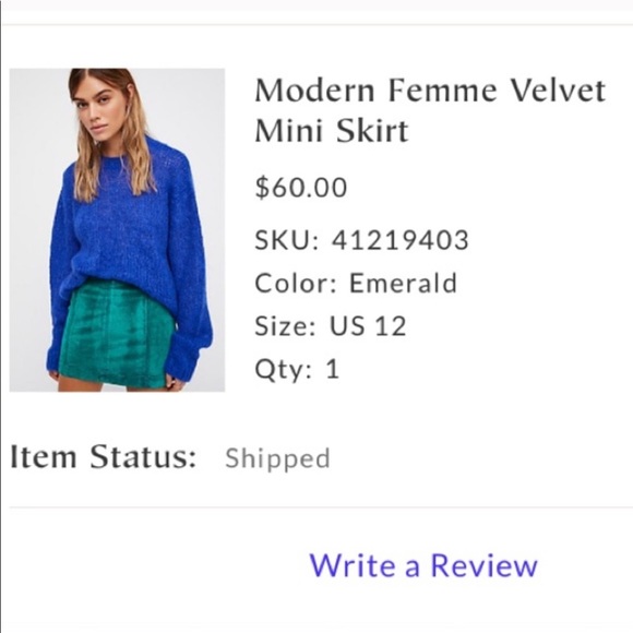 Free People Modern Femme Velvet Mini Skirt - Picture 2 of 7